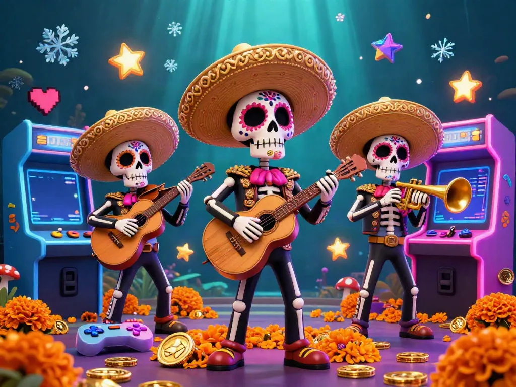 Play exciting สล็อต games with vibrant mariachi characters and classic gaming elements.