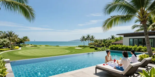 Golf condo with private pool Phuket offering luxury and stunning views for an unforgettable vacation experience.