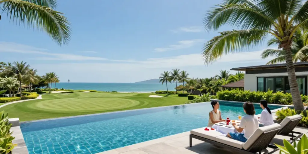 Golf condo with private pool Phuket offering luxury and stunning views for an unforgettable vacation experience.