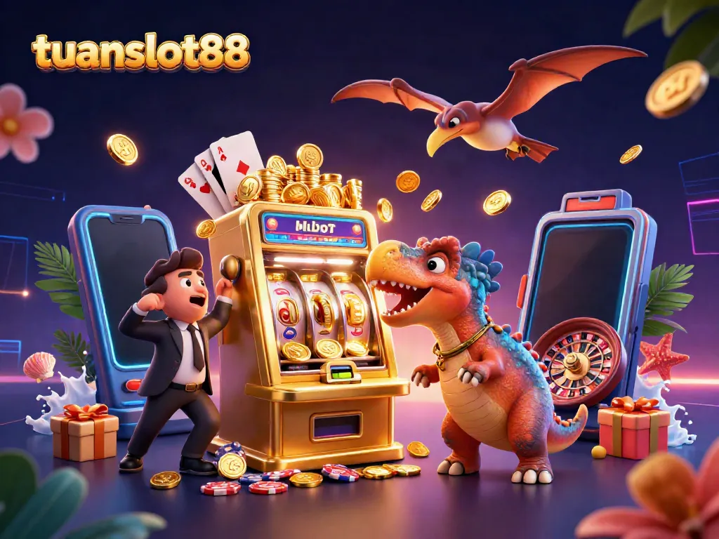 Tuanslot88 menghadirkan pengalaman slot jackpot dengan dinosaurus dan permainan yang menarik.