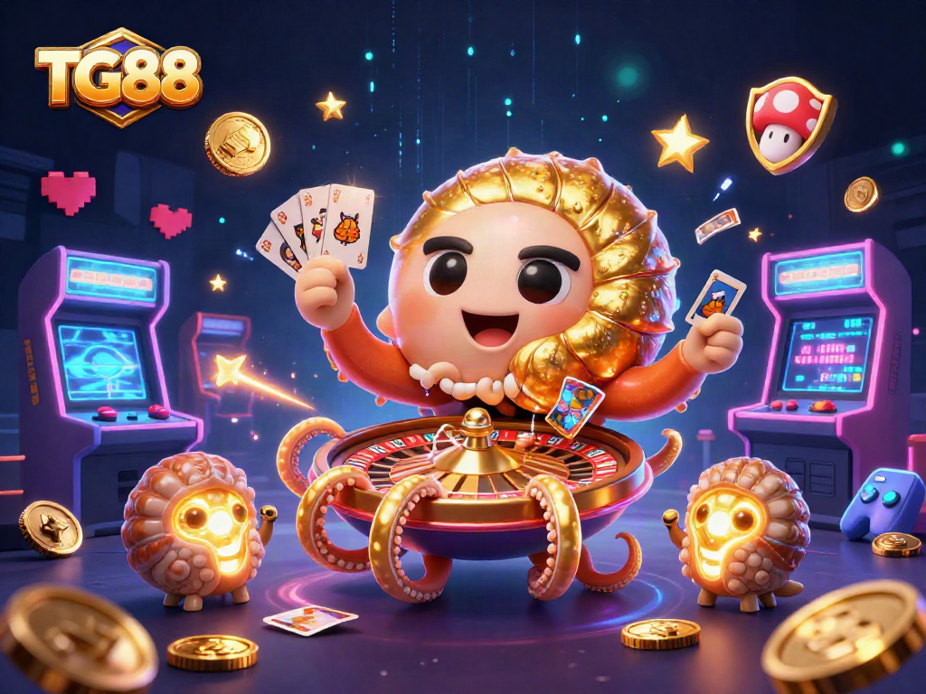 Join the excitement at TG88 with vibrant casino scenes and thrilling game elements.