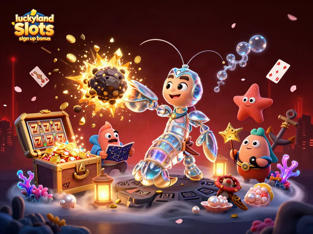 Claim your luckyland slots sign up bonus with exciting slot action and vibrant gaming elements.
