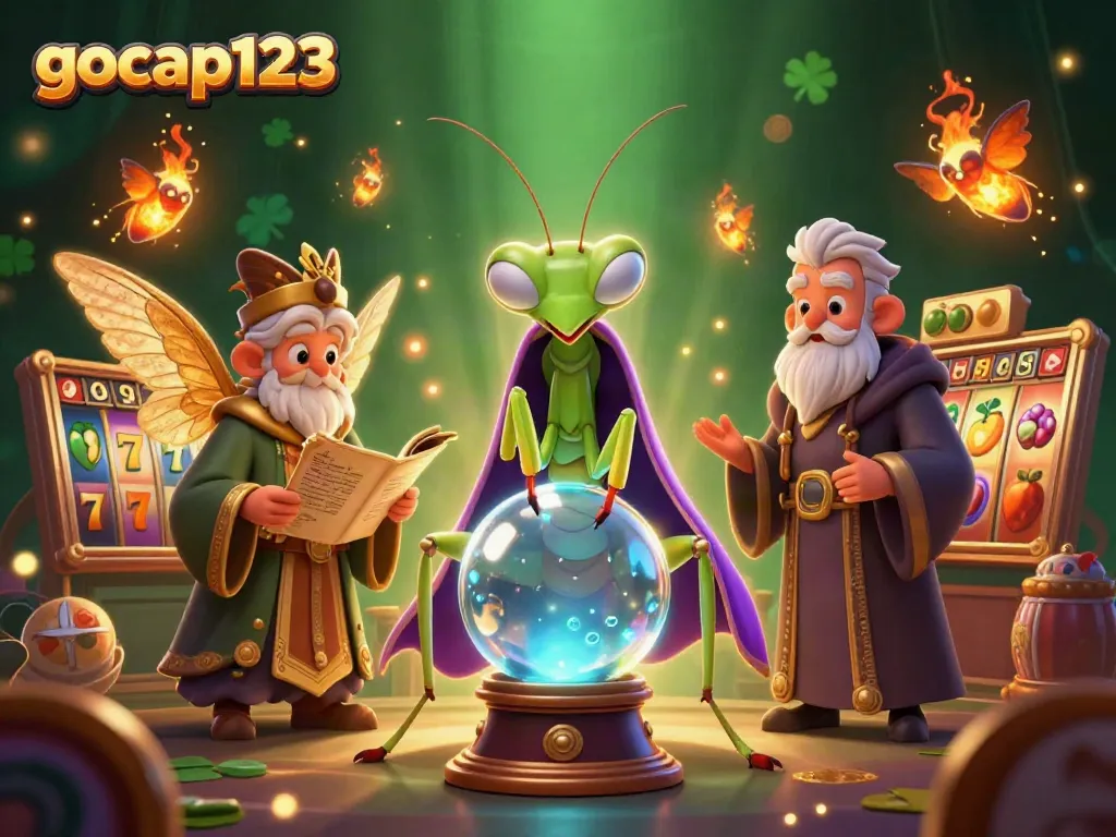 gocap123 menghadirkan mistik dengan karakter perjudian dan simbol slot yang berkilau.
