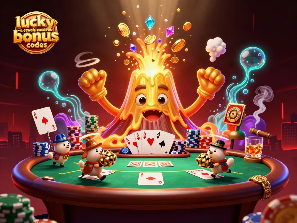 Engage with lucky creek casino bonus codes through a vibrant 3D art featuring poker wealth and excitement.