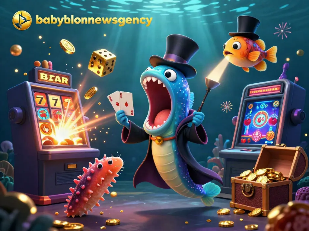 Experience magic at babylonnewsagency with a captivating underwater casino scene featuring enchanting sea creatures and slot elements.