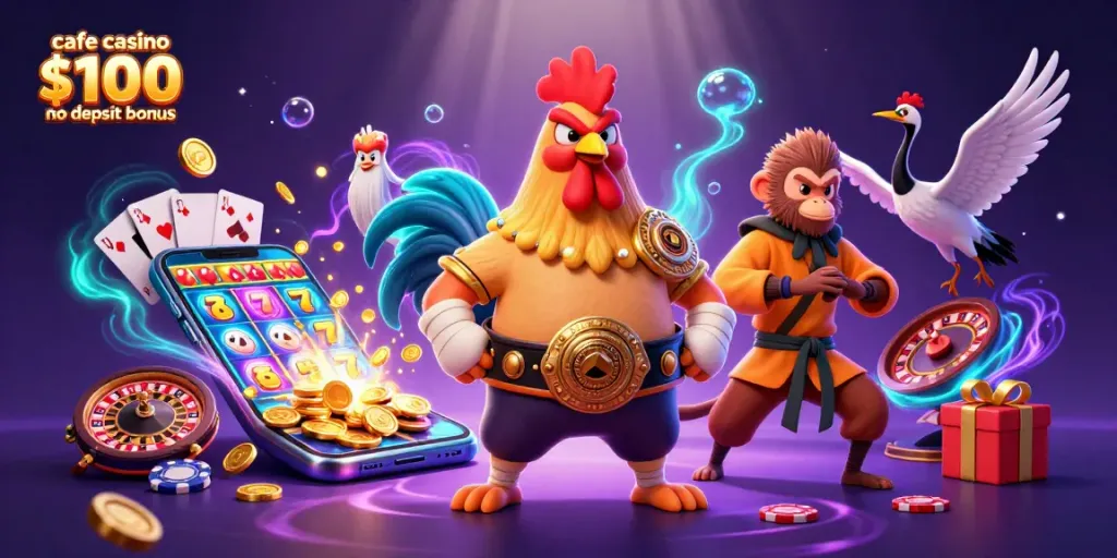 Engage with the cafe casino $100 no deposit bonus through lively casino characters and jackpots.
