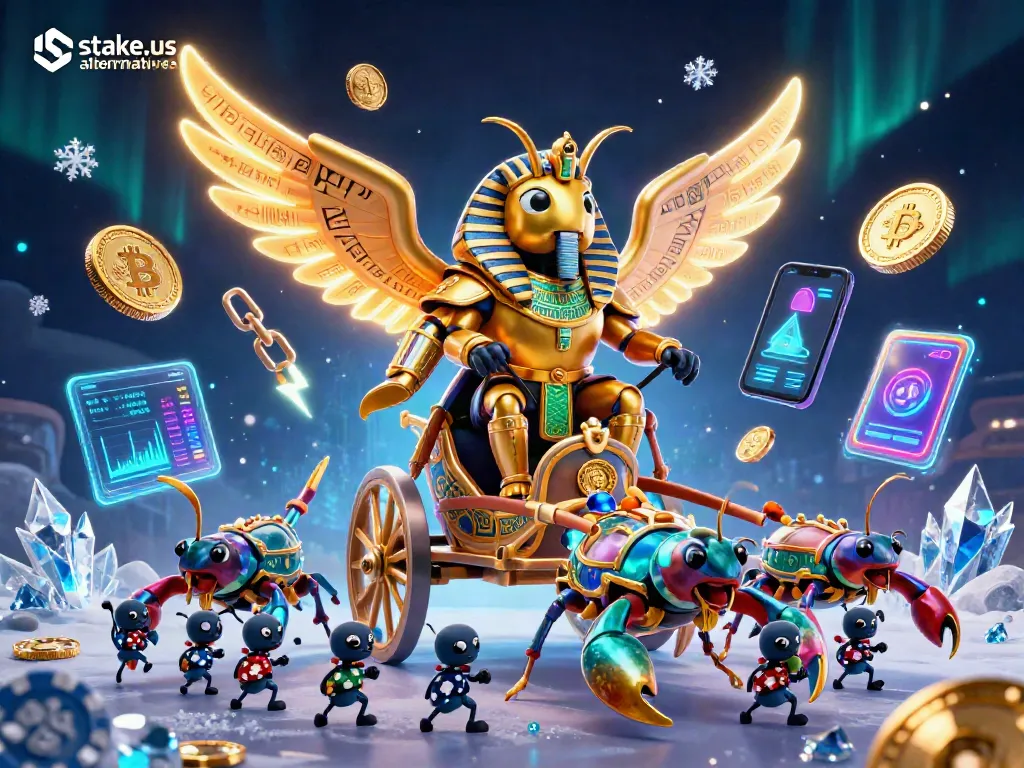 Experience the thrill of gaming with our stake.us alternative showcasing casino excitement through vibrant characters and elements.