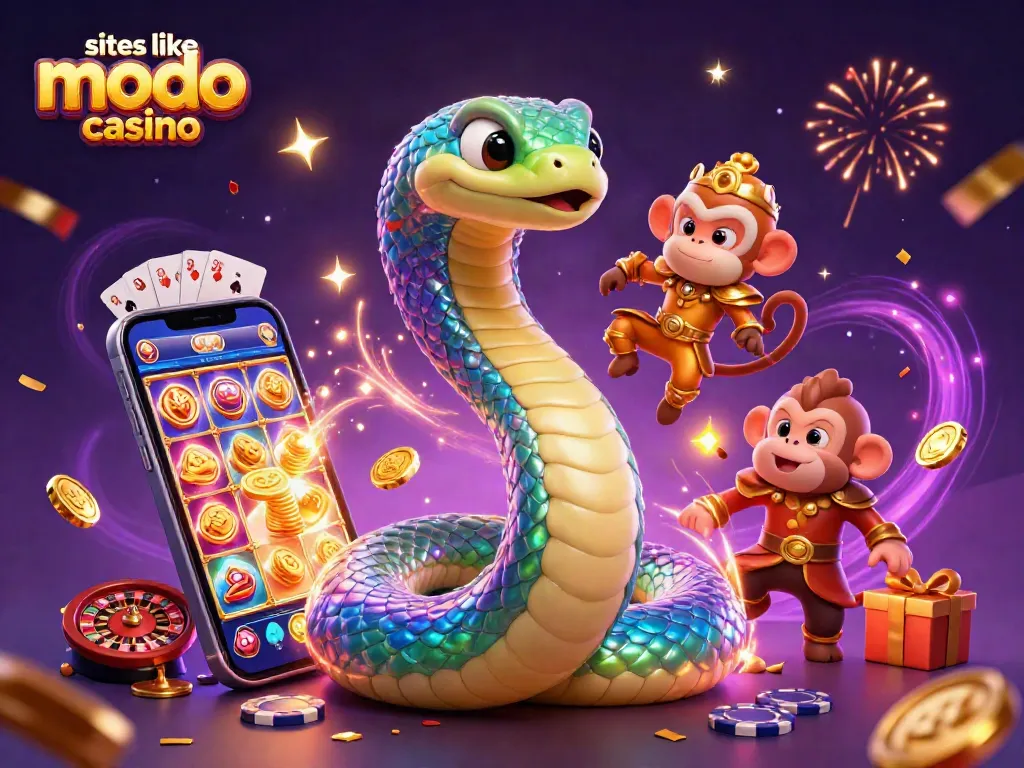 Experience the excitement of sites like modo casino with dynamic gaming scenes and vibrant elements.