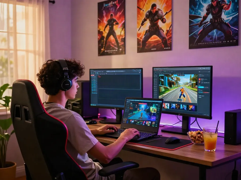 Gamer experiencing engaging gameplay while using batman138login platform.