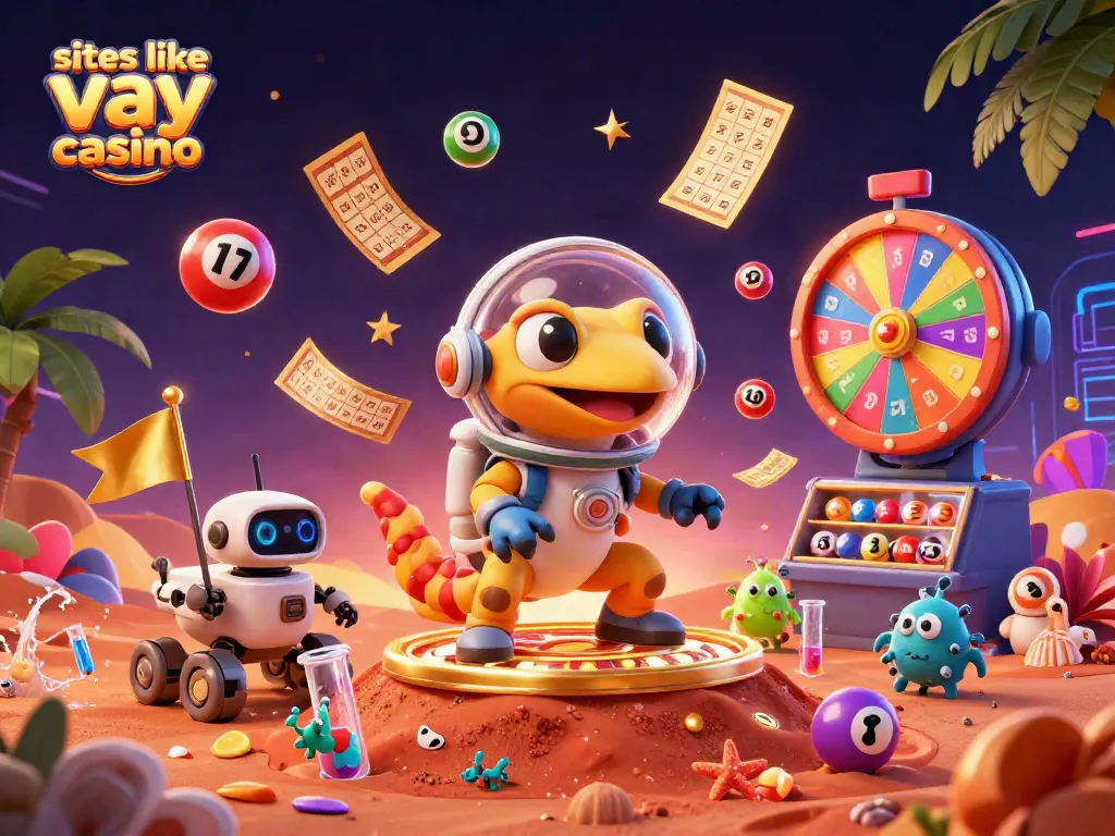 Engage with thrilling fun at sites like yay casino, featuring colorful game elements and a vibrant Martian theme.