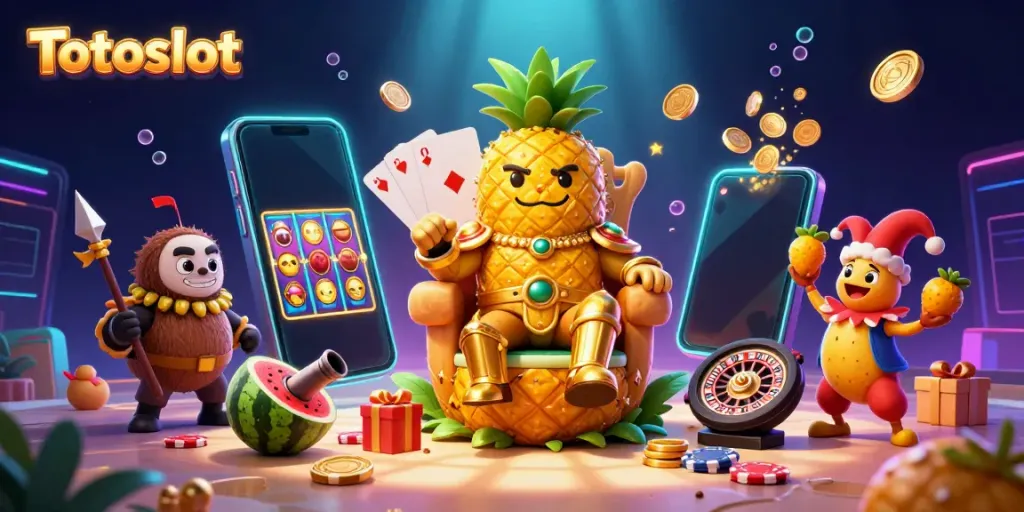 Slot Totoslot dengan raja nanas emas, bodyguard kelapa, dan badut mangga mengundang keberuntungan di kasino