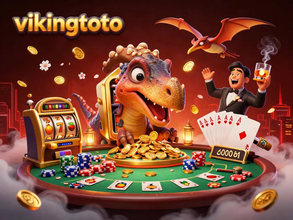Experience the excitement of vikingtoto with a dinosaur winning jackpots and golden coins.