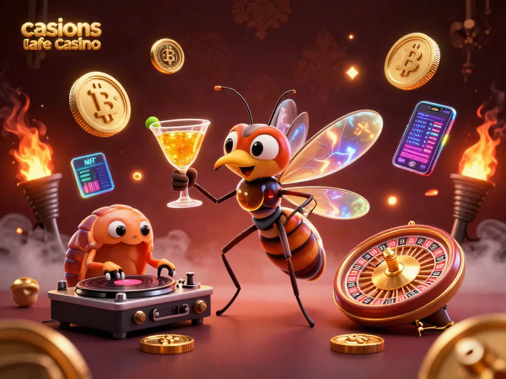 Engage with casinos like cafe casino featuring a vibrant 3D casino scene with animated characters.