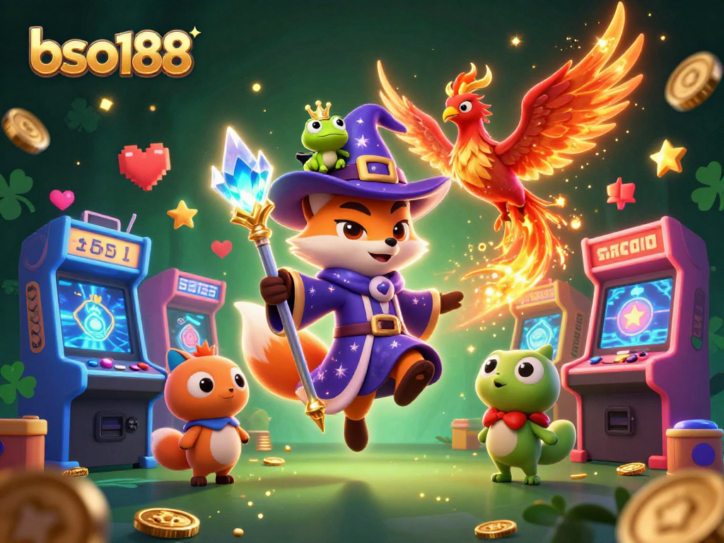 Experience thrilling gameplay with bso188 in a vibrant 3D casino world filled with energetic magic.