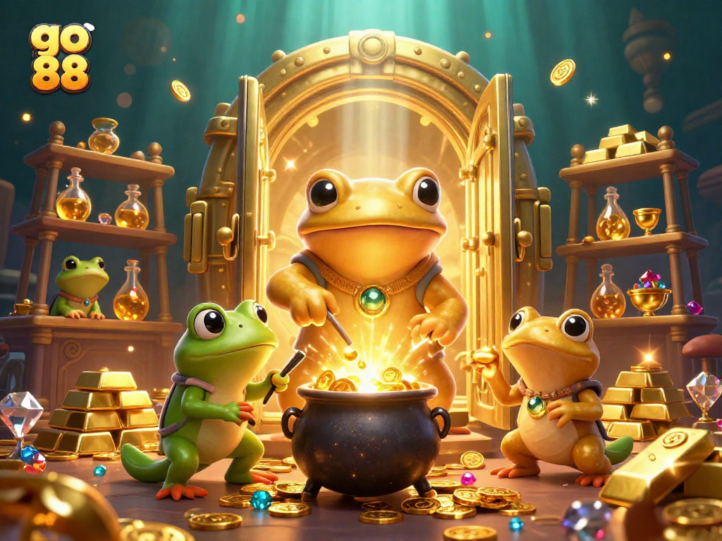 Experience go 88's enchanting world as the salamander alchemist conjures gold in a vibrant casino.