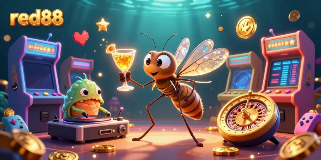 Experience thrilling gameplay at red88 with colorful casino characters and dynamic gaming elements.