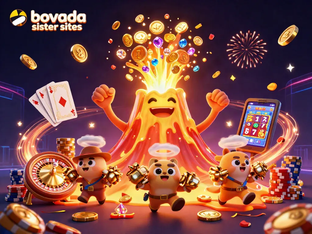Win big at bovada sister sites with a vibrant 3D casino illustration showcasing treasure and excitement.
