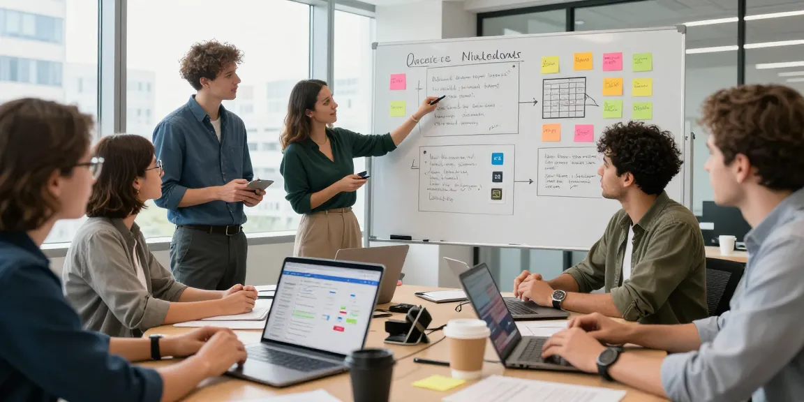 Buy iOS installs strategy session with team analyzing app visibility metrics.
