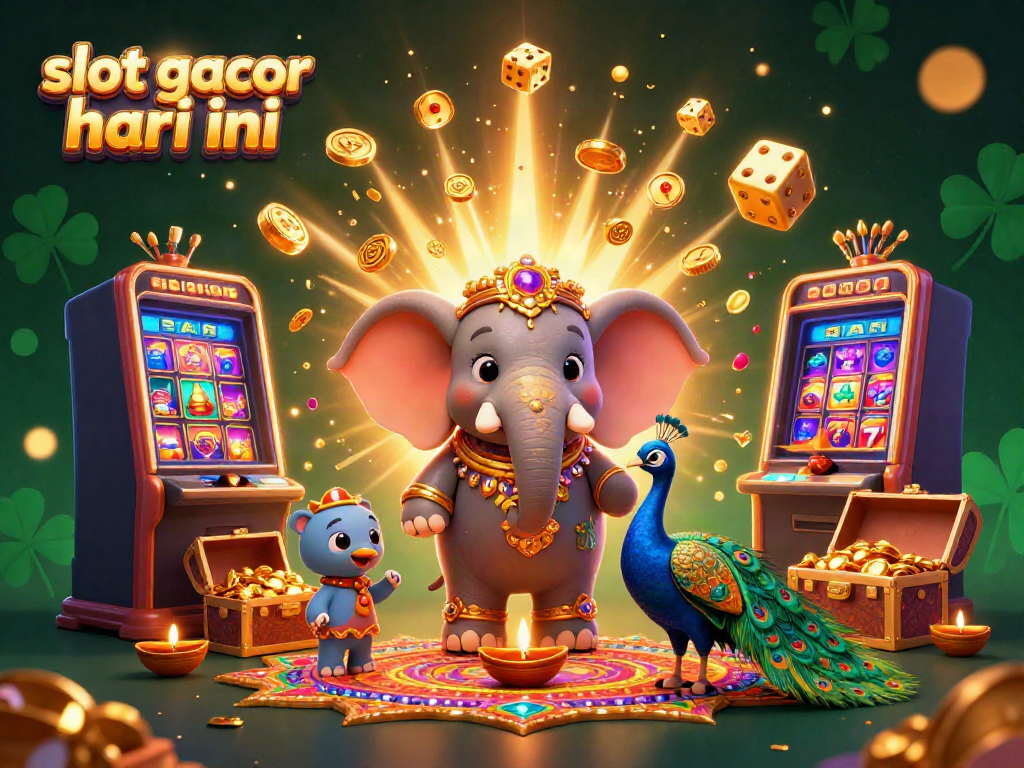 Experience the excitement of slot gacor hari ini with this vibrant illustration featuring winning elements.