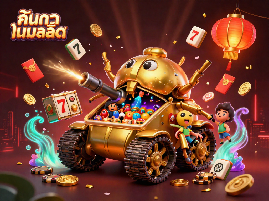 Experience thrilling gameplay with ค้นหาเกมสล็อต featuring a vibrant 3D casino scene packed with dynamic elements.