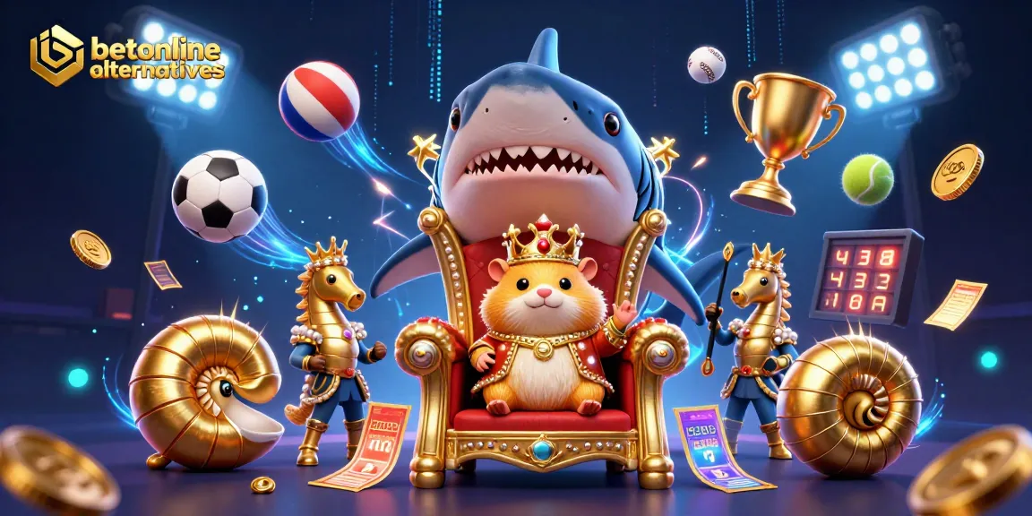 Experience winning strategies with betonline alternatives in a vibrant casino-themed illustration.