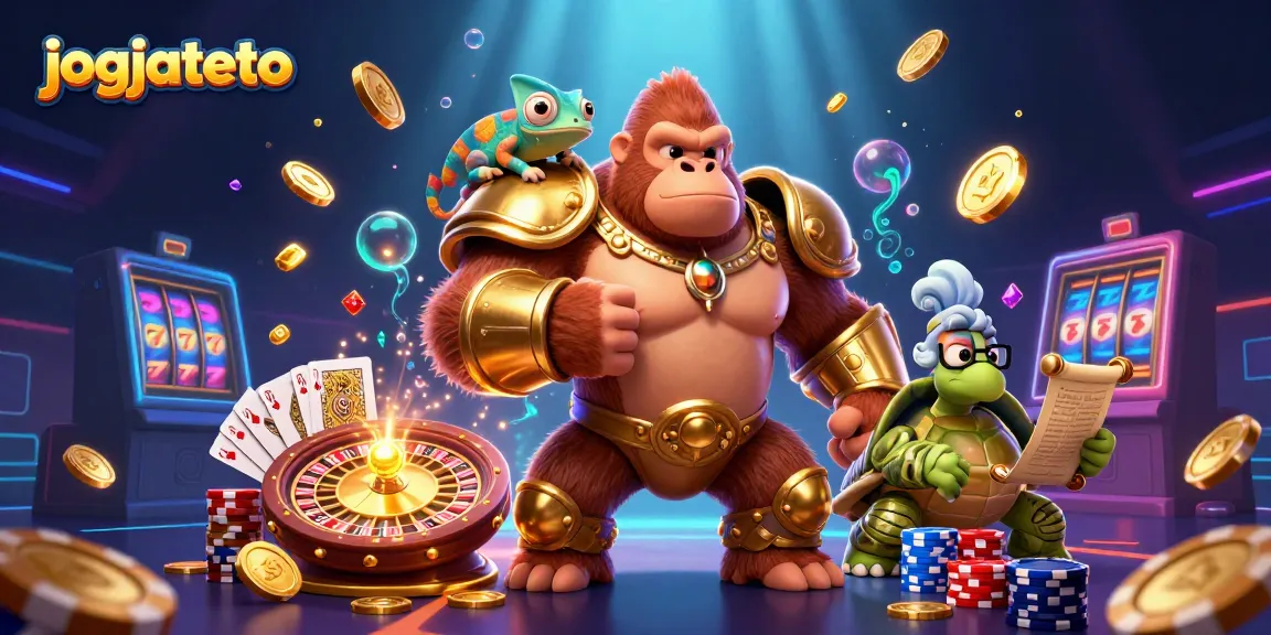 Win big on jogjatoto with a thrilling 3D scene of colorful gaming action and vibrant casino elements.