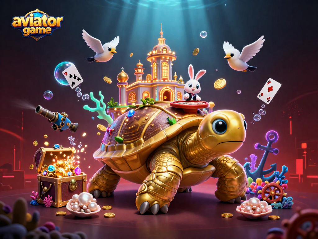 Play the aviator game with stunning visuals of a golden tortoise casino featuring unique dealers and rewards.