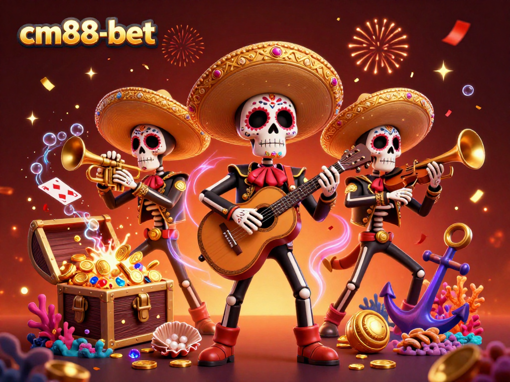 Experience the thrills of cm88-bet with a vibrant Day of the Dead mariachi band celebrating big wins!