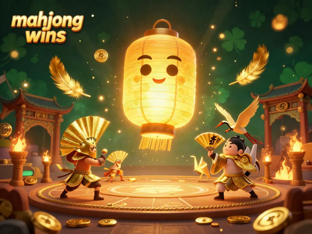 Experience mahjong wins in a vibrant Asian casino scene featuring magical characters and dynamic elements.